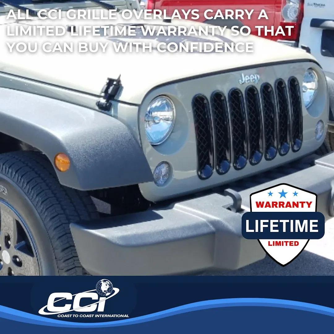 ABS6414B – COAST2COAST Grille Insert, Overlay 7 Piece Black ABS Plastic - view 3